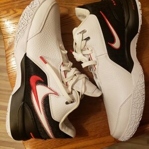 Nike LeBron James NXXT Gen AMPD First Game Mens Size 11 White Red Black Sneakers